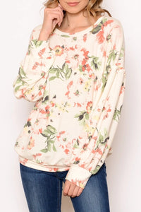 Comfy Ivory Floral Sweater