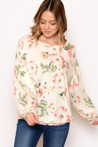 Comfy Ivory Floral Sweater