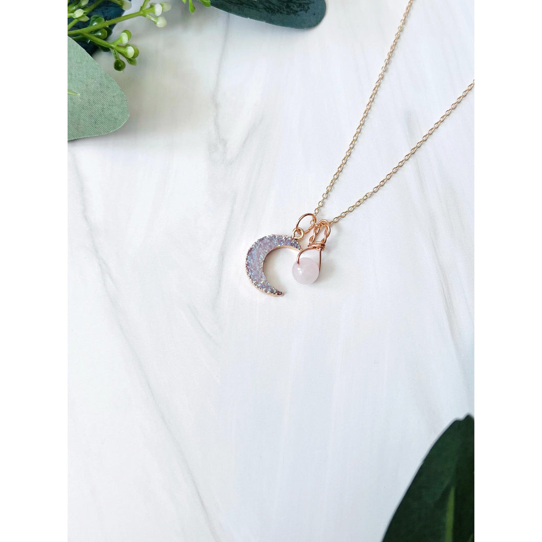 Luna Rose Quartz Necklace