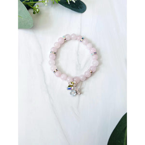 Luna Rose Quartz Floral Bracelet