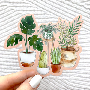 Potted Plants Sticker 3x4in
