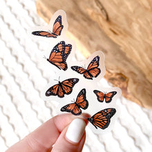 Clear Flying Butterflies Sticker, 3.25x2 in.