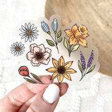 Clear Floral Favorites Sticker, 3x3 in.