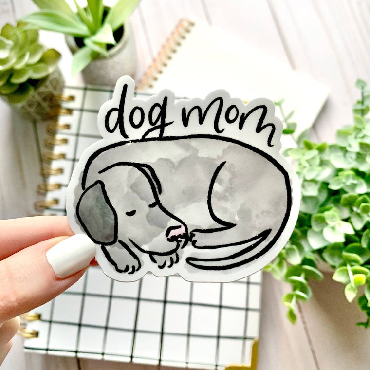Dog mom 3x3in Sticker