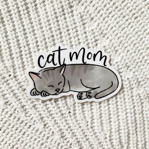 Cat Mom 3x3in Sticker