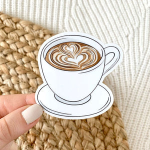 Latte 2.5x2.5in Sticker
